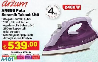 ARZUM SERAMİK TABANLI ÜTÜ ARZUM SERAMİK TABANLI ÜTÜ